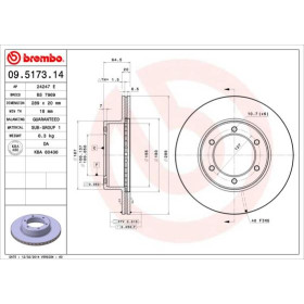 BREMBO Brzdový kotúč vetraný Ø289mm  09.5173.14_thumb2