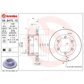 BREMBO Brzdový kotúč vetraný Ø285mm  09.8475.10_thumb2