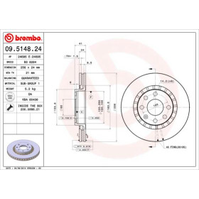 BREMBO Brzdový kotúč vetraný Ø256mm  09.5148.24_thumb2