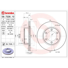 BREMBO Brzdový kotúč vetraný Ø319mm  09.7226.11_thumb2