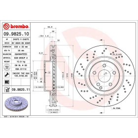 BREMBO Brzdový kotúč dierovane/vnutorne chladene Ø330mm  09.9825.11_thumb2