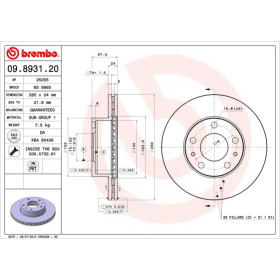 BREMBO Brzdový kotúč vetraný Ø280mm  09.8931.21_thumb2