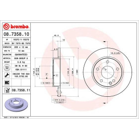 BREMBO Brzdový kotúč plny Ø260mm  08.7358.11_thumb2