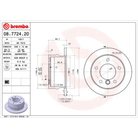 BREMBO Brzdový kotúč plny Ø258mm  08.7724.20_thumb2