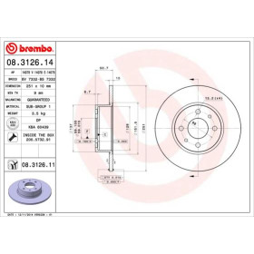 BREMBO Brzdový kotúč plny Ø251mm  08.3126.11_thumb2