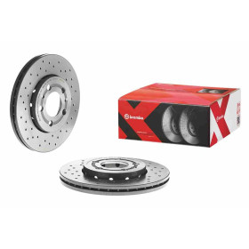 BREMBO Brzdový kotúč dierovane/vnutorne chladene Ø256mm  09.7011.1X_thumb2