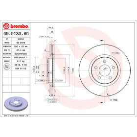 BREMBO Brzdový kotúč vetraný Ø280mm  09.9133.80_thumb2