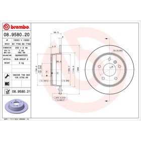 BREMBO Brzdový kotúč plny Ø258mm  08.9580.20_thumb2