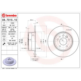 BREMBO Brzdový kotúč plny Ø286mm  08.7015.10_thumb2