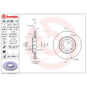 BREMBO Brzdový kotúč vetraný Ø239mm  09.6799.11_thumb3