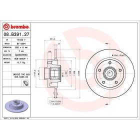 BREMBO Brzdový kotúč plny Ø260mm  08.B391.27_thumb2