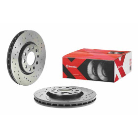 BREMBO Brzdový kotúč dierovane/vnutorne chladene Ø281mm  09.A721.1X_thumb2