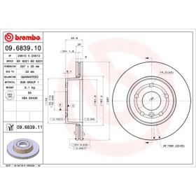 BREMBO Brzdový kotúč vetraný Ø297mm  09.6839.11_thumb2