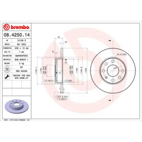 BREMBO Brzdový kotúč plny Ø236mm  08.4250.14_thumb2