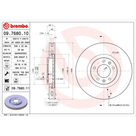 BREMBO Brzdový kotúč vetraný Ø309mm  09.7680.11_thumb2