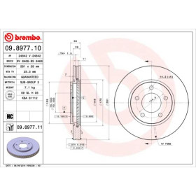 BREMBO Brzdový kotúč vetraný Ø281mm  09.8977.11_thumb2