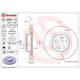 BREMBO Brzdový kotúč vetraný Ø312mm  09.8904.11_thumb2