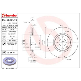 BREMBO Brzdový kotúč vetraný Ø283mm  09.9619.11_thumb2