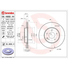 BREMBO Brzdový kotúč vetraný Ø284mm  09.4869.41_thumb4