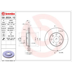 BREMBO Brzdový kotúč vetraný Ø240mm  09.9554.10_thumb2