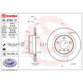 BREMBO Brzdový kotúč vnutorne chladene Ø300mm  09.9793.21_thumb2