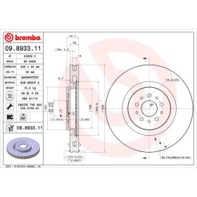 BREMBO Brzdový kotúč vetraný Ø330mm  09.8933.11_thumb2