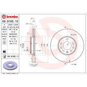 BREMBO Brzdový kotúč vetraný Ø285mm  09.9165.11_thumb2