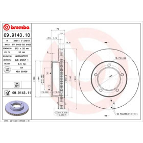 BREMBO Brzdový kotúč vetraný Ø313mm  09.9143.11_thumb2