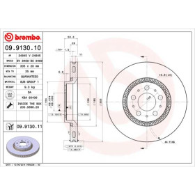 BREMBO Brzdový kotúč vetraný Ø305mm  09.9130.11_thumb2