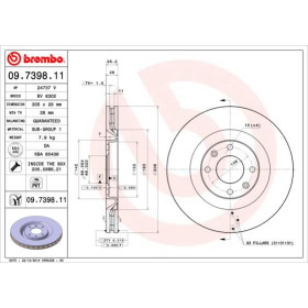 BREMBO Brzdový kotúč vetraný Ø305mm  09.7398.11_thumb2