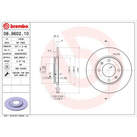 BREMBO Brzdový kotúč plny Ø247mm  08.9602.10_thumb2