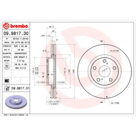 BREMBO Brzdový kotúč vetraný Ø295mm  09.9817.31_thumb3