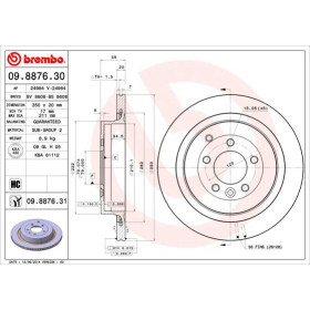 BREMBO Brzdový kotúč vetraný Ø350mm  09.8876.31_thumb2