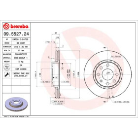 BREMBO Brzdový kotúč vetraný Ø256mm  09.5527.24_thumb2