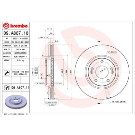 BREMBO Brzdový kotúč vetraný Ø300mm  09.A807.11_thumb2