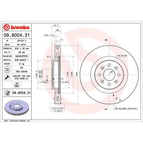 BREMBO Brzdový kotúč vetraný Ø305mm  09.8004.31_thumb2