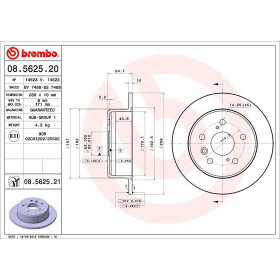 BREMBO Brzdový kotúč plny Ø269mm  08.5625.21_thumb2