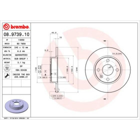 BREMBO Brzdový kotúč plny Ø240mm  08.9739.10_thumb2