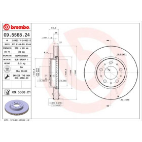 BREMBO Brzdový kotúč vetraný Ø280mm  09.5568.21_thumb2