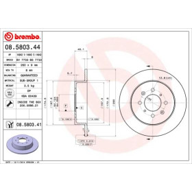 BREMBO Brzdový kotúč plny Ø260mm  08.5803.41_thumb2