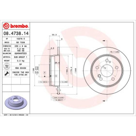 BREMBO Brzdový kotúč plny Ø258mm  08.4738.21_thumb3