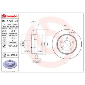 BREMBO Brzdový kotúč plny Ø258mm  08.4738.21_thumb4