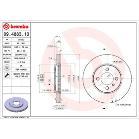 BREMBO Brzdový kotúč vetraný Ø260mm  09.4883.10_thumb2