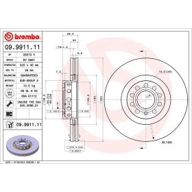 BREMBO Brzdový kotúč vetraný Ø323mm  09.9911.11_thumb2