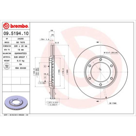 BREMBO Brzdový kotúč vetraný Ø295mm  09.5194.10_thumb2