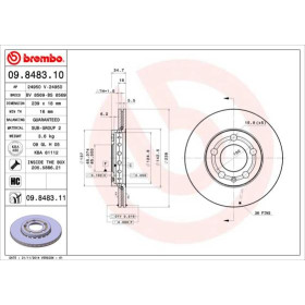 BREMBO Brzdový kotúč vetraný Ø239mm  09.8483.11_thumb2