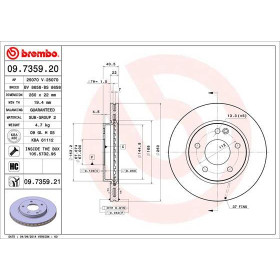 BREMBO Brzdový kotúč vetraný Ø260mm  09.7359.21_thumb2