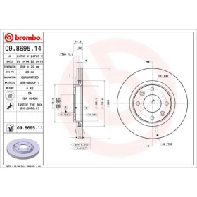 BREMBO Brzdový kotúč vetraný Ø266mm  09.8695.11_thumb3