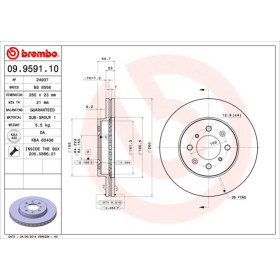 BREMBO Brzdový kotúč vetraný Ø260mm  09.9591.10_thumb2