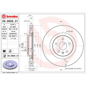 BREMBO Brzdový kotúč vnutorne chladene Ø355mm  09.8906.31_thumb2